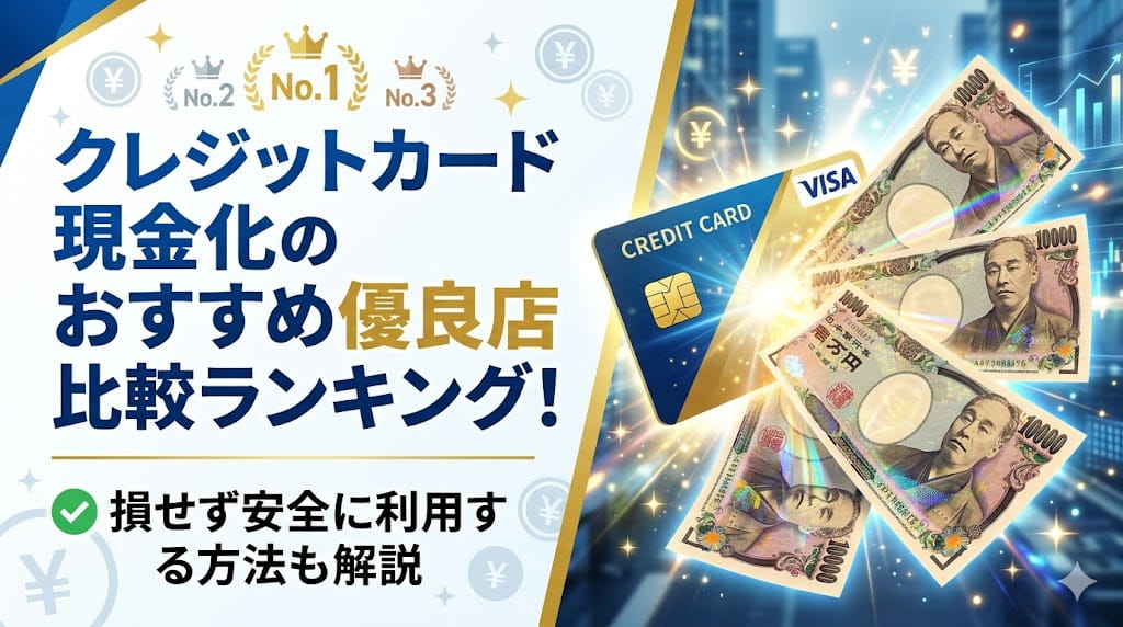 クレジットカード現金化のおすすめ優良店比較ランキング【2026年最新】損せず安全に利用する方法も解説